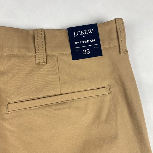 NWT J Crew Factory Tech Shorts Men's Size 33 Tan - Picture 4 of 13